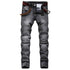 Men's Cycling Jeans Mid Waist Motorcycle Jeans Straight Pants